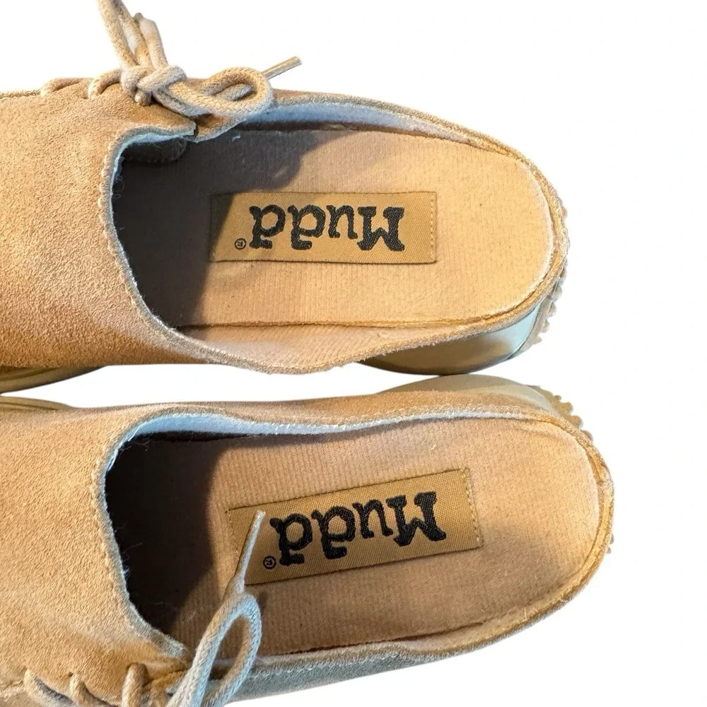 Vintage‎ Mudd Y2K Willi Clog Babydoll Suede Chunky Platform 8.5